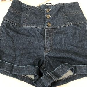 Bebe high waisted lace up shorts